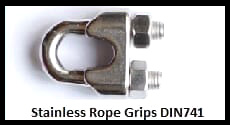 stainless steel wire rope grips din741